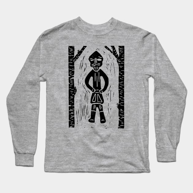 Odin (Black Ink Version) Long Sleeve T-Shirt by LaForma